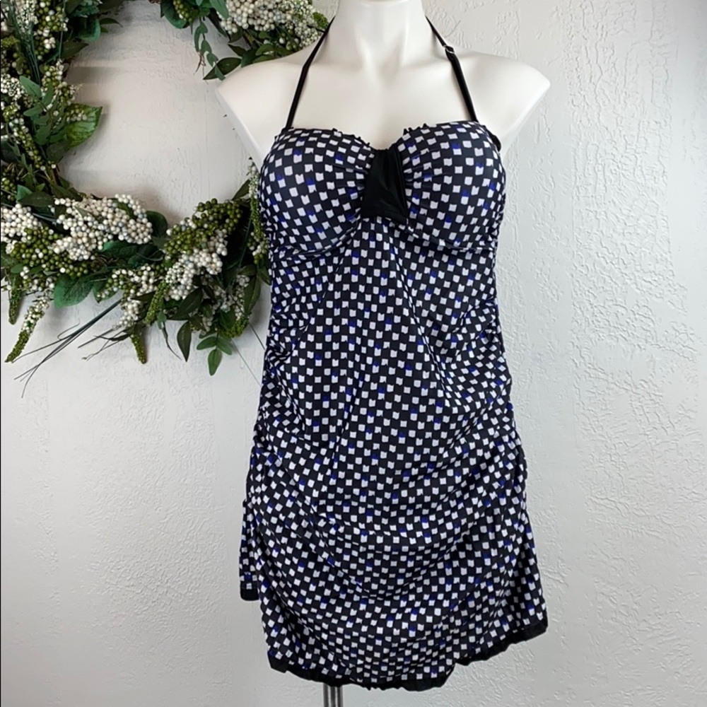 Beautiful woman’s swimsuit halter dress